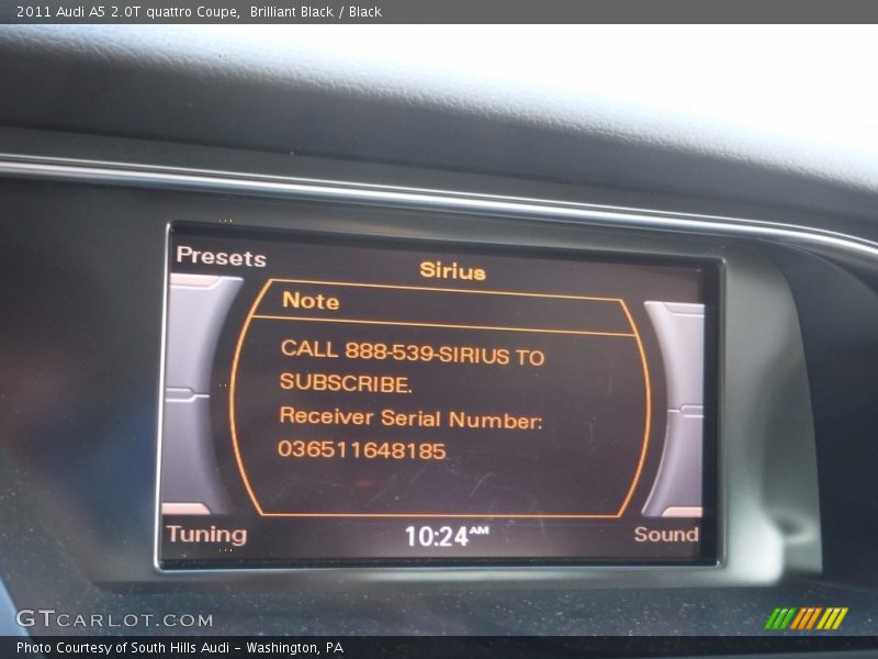 Brilliant Black / Black 2011 Audi A5 2.0T quattro Coupe