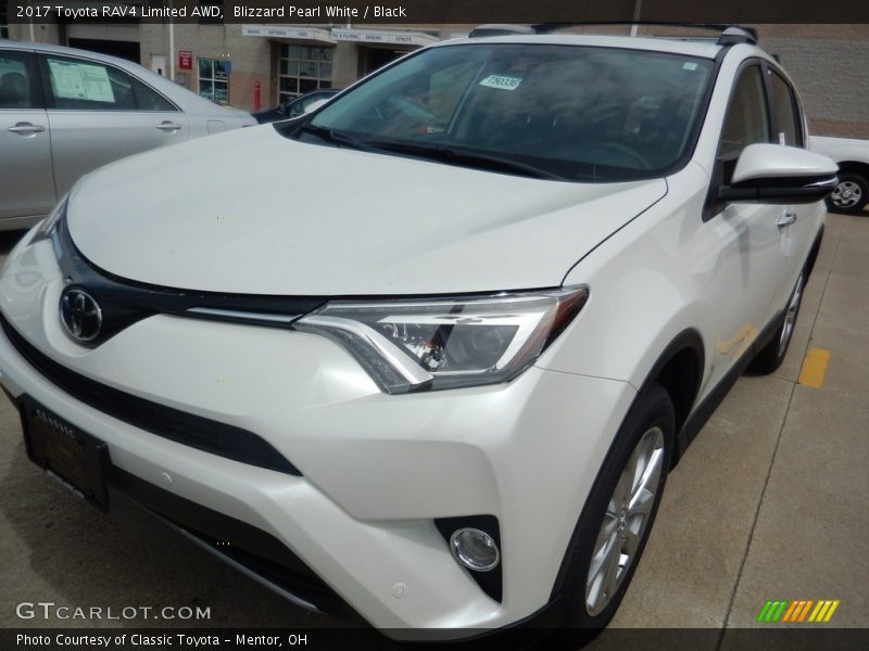 Blizzard Pearl White / Black 2017 Toyota RAV4 Limited AWD