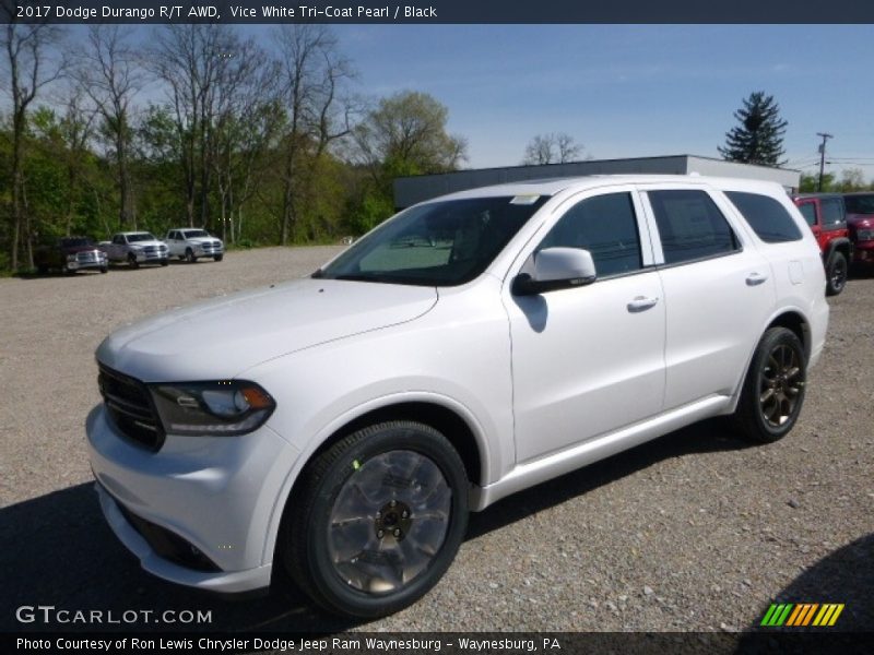 Vice White Tri-Coat Pearl / Black 2017 Dodge Durango R/T AWD