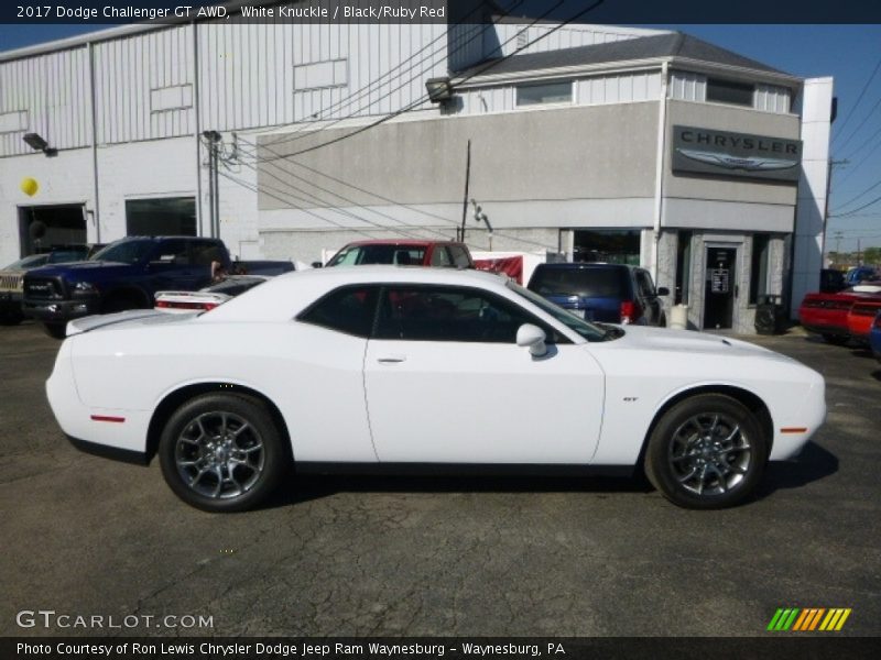 White Knuckle / Black/Ruby Red 2017 Dodge Challenger GT AWD