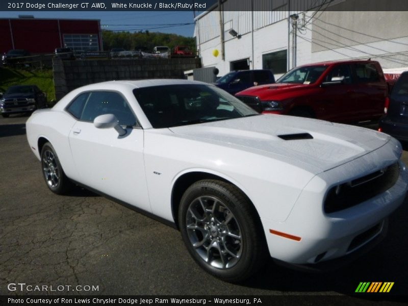 White Knuckle / Black/Ruby Red 2017 Dodge Challenger GT AWD