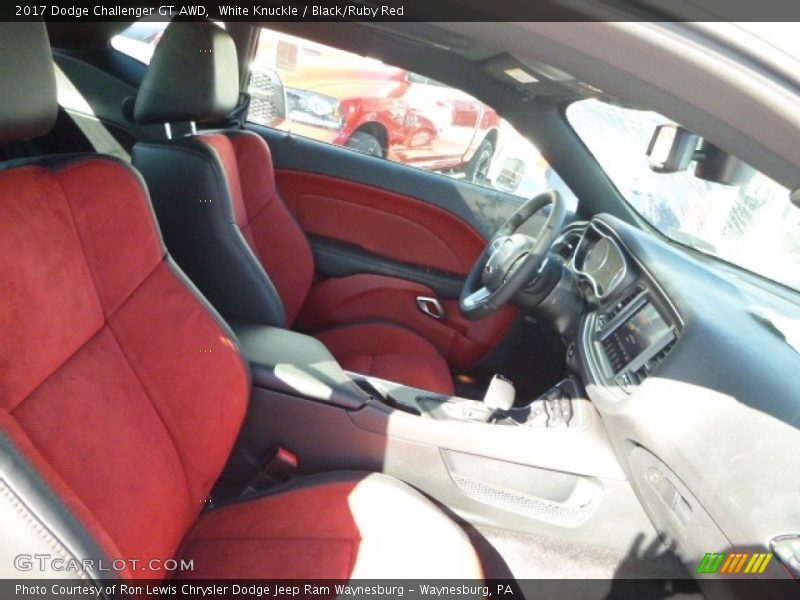 White Knuckle / Black/Ruby Red 2017 Dodge Challenger GT AWD
