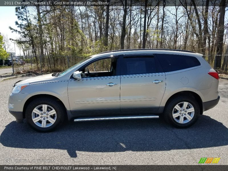 Gold Mist Metallic / Ebony/Ebony 2011 Chevrolet Traverse LT
