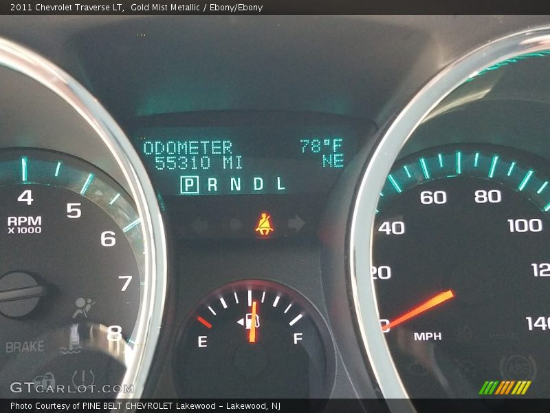 Gold Mist Metallic / Ebony/Ebony 2011 Chevrolet Traverse LT