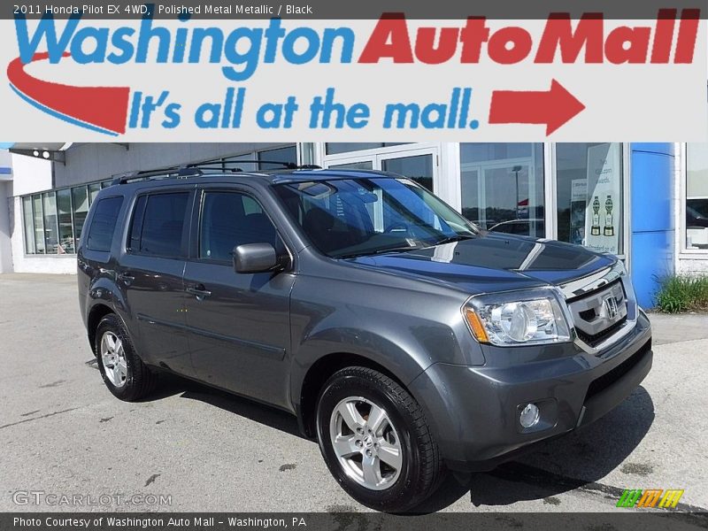 Polished Metal Metallic / Black 2011 Honda Pilot EX 4WD