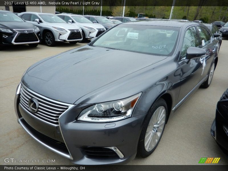 Nebula Gray Pearl / Light Gray 2017 Lexus LS 460 AWD