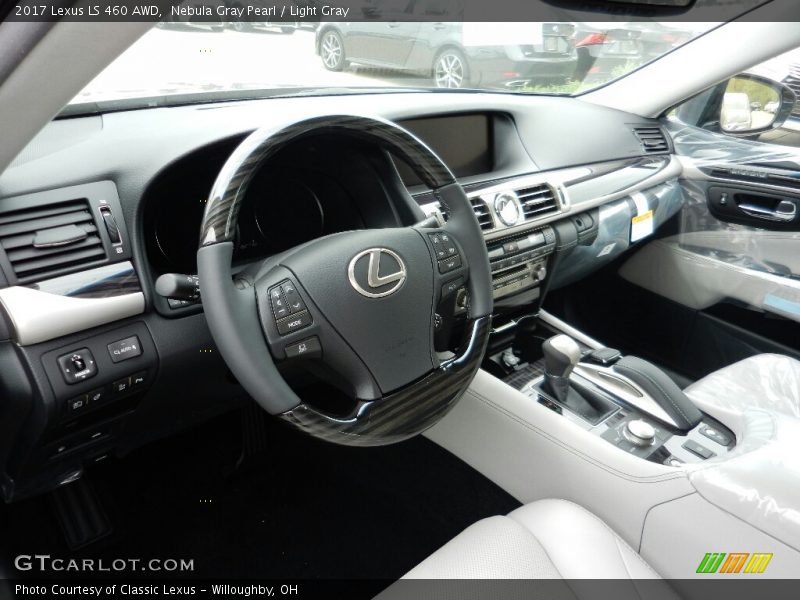 Nebula Gray Pearl / Light Gray 2017 Lexus LS 460 AWD