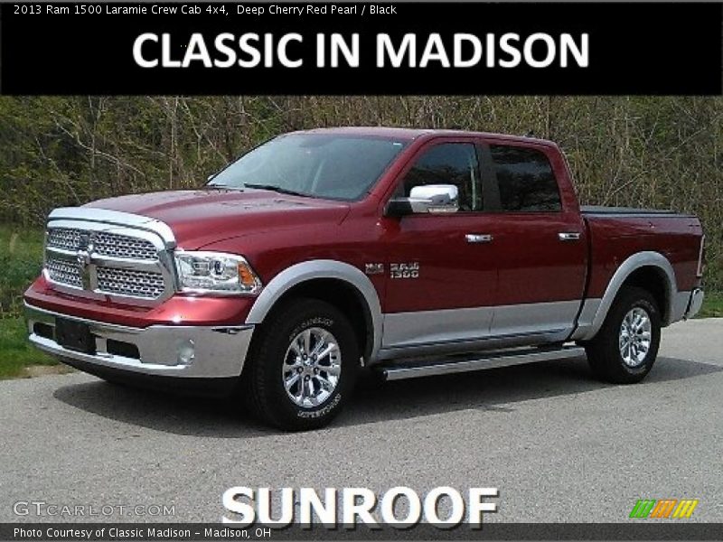 Deep Cherry Red Pearl / Black 2013 Ram 1500 Laramie Crew Cab 4x4
