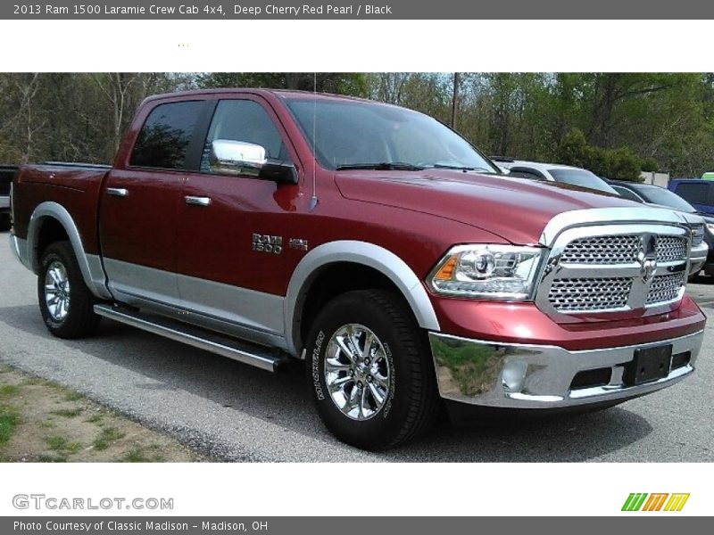 Deep Cherry Red Pearl / Black 2013 Ram 1500 Laramie Crew Cab 4x4