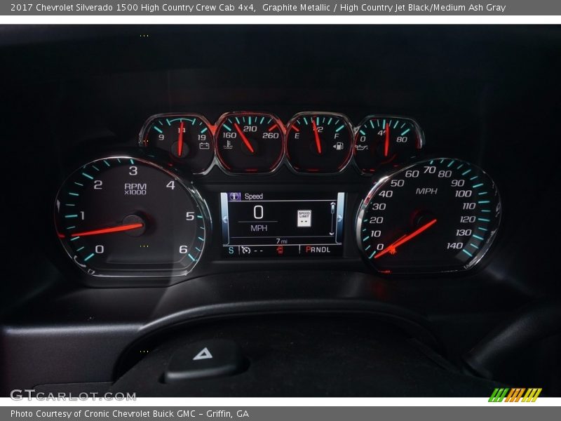 Graphite Metallic / High Country Jet Black/Medium Ash Gray 2017 Chevrolet Silverado 1500 High Country Crew Cab 4x4