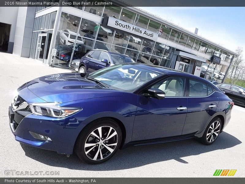 Deep Blue Pearl / Cashmere 2016 Nissan Maxima Platinum