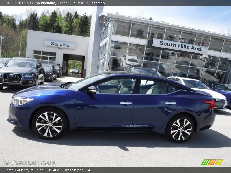 Deep Blue Pearl / Cashmere 2016 Nissan Maxima Platinum