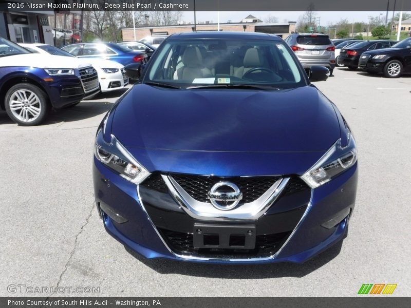 Deep Blue Pearl / Cashmere 2016 Nissan Maxima Platinum