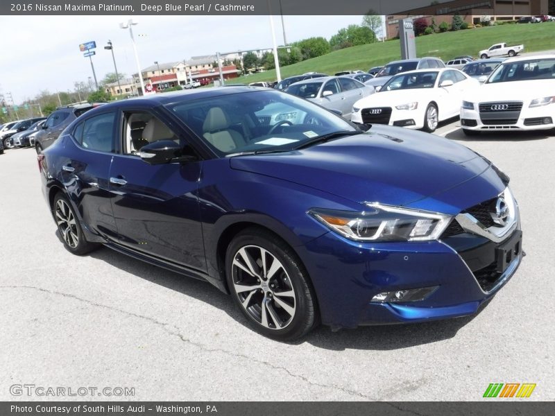 Deep Blue Pearl / Cashmere 2016 Nissan Maxima Platinum