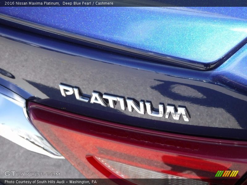 Deep Blue Pearl / Cashmere 2016 Nissan Maxima Platinum