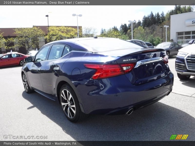 Deep Blue Pearl / Cashmere 2016 Nissan Maxima Platinum