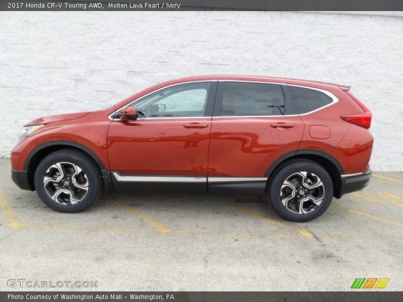 Molten Lava Pearl / Ivory 2017 Honda CR-V Touring AWD