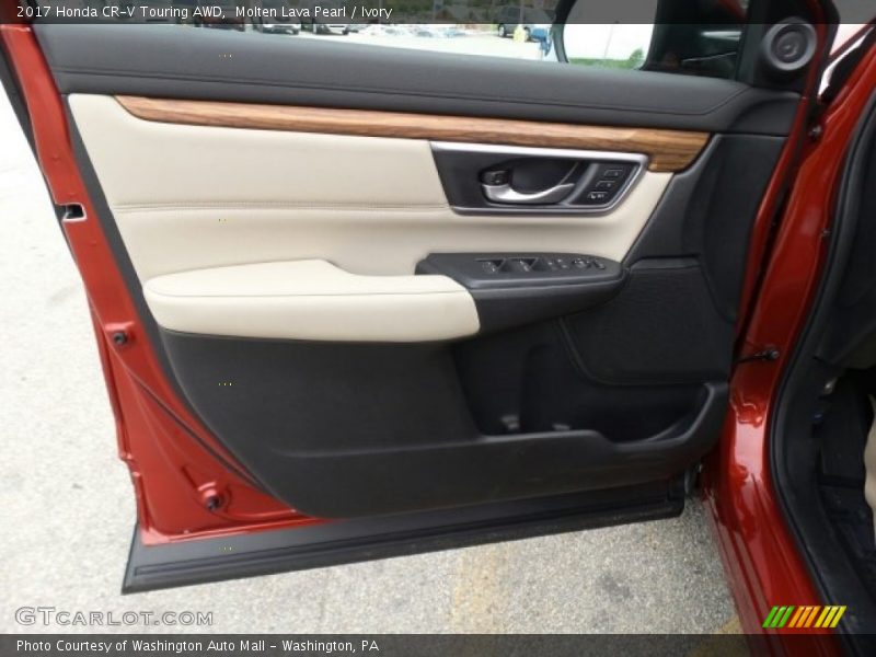 Molten Lava Pearl / Ivory 2017 Honda CR-V Touring AWD