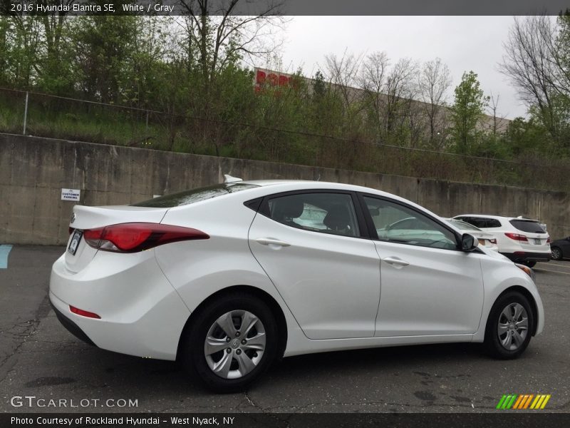 White / Gray 2016 Hyundai Elantra SE