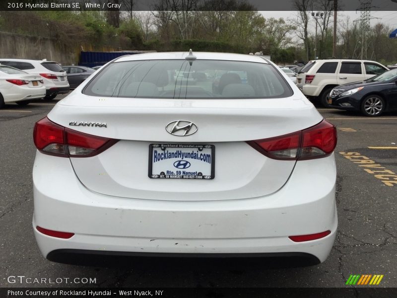 White / Gray 2016 Hyundai Elantra SE