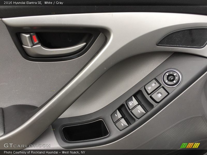 White / Gray 2016 Hyundai Elantra SE
