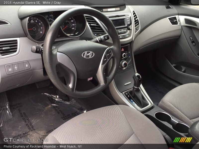 White / Gray 2016 Hyundai Elantra SE