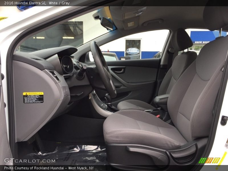 White / Gray 2016 Hyundai Elantra SE