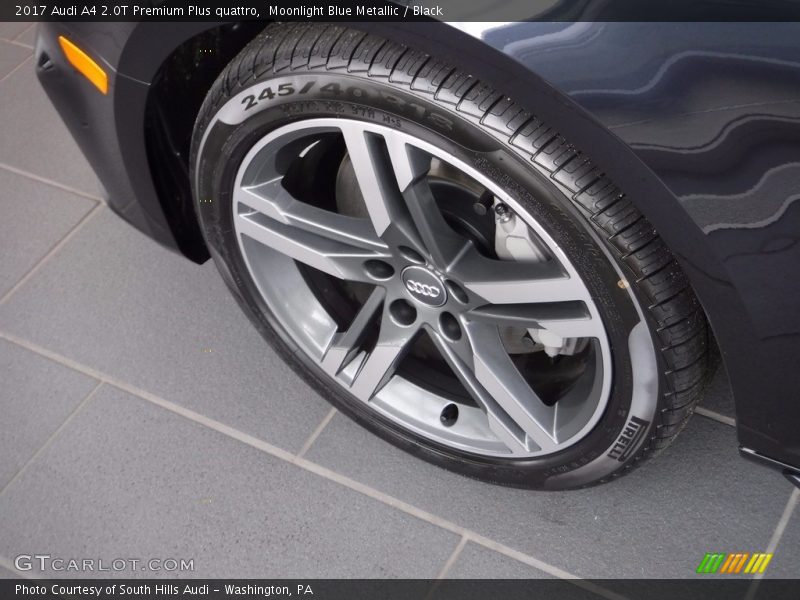 Moonlight Blue Metallic / Black 2017 Audi A4 2.0T Premium Plus quattro
