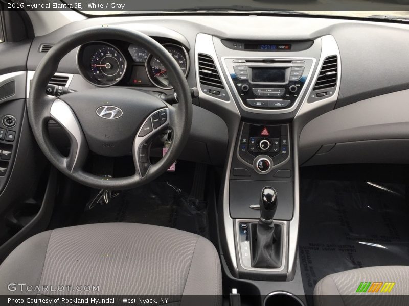 White / Gray 2016 Hyundai Elantra SE