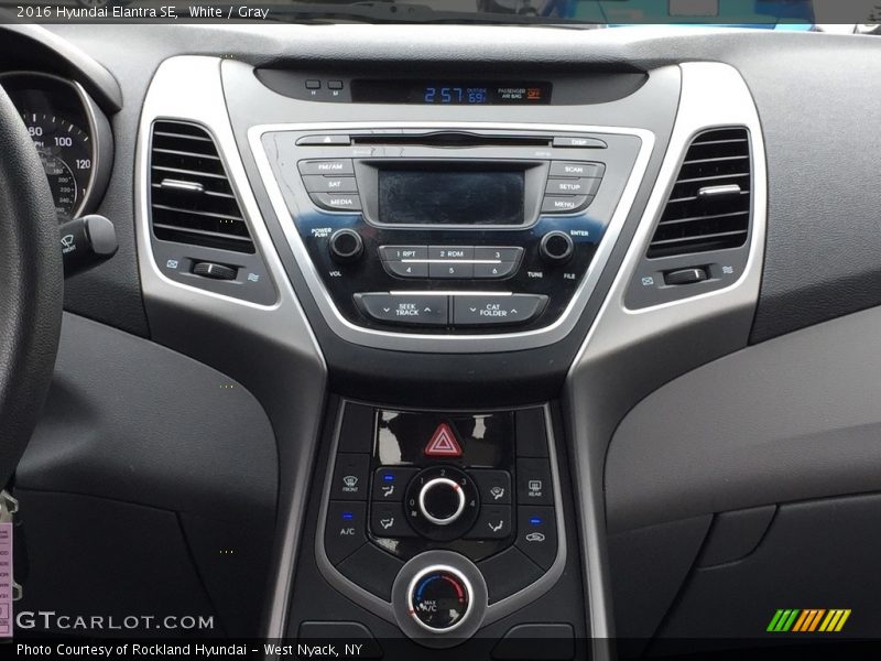 White / Gray 2016 Hyundai Elantra SE