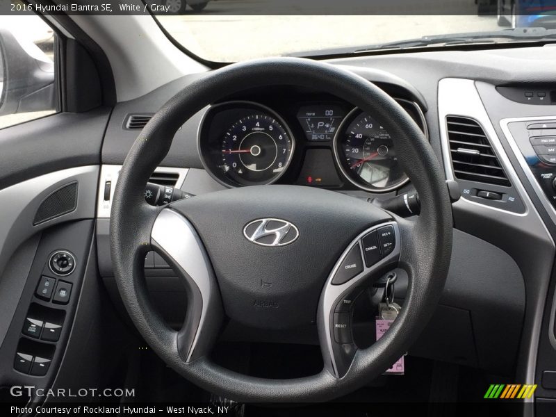 White / Gray 2016 Hyundai Elantra SE