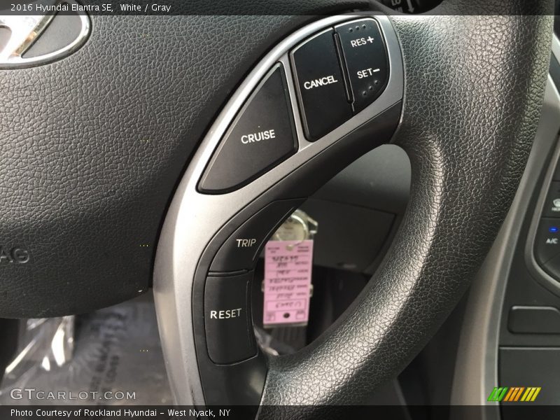 White / Gray 2016 Hyundai Elantra SE