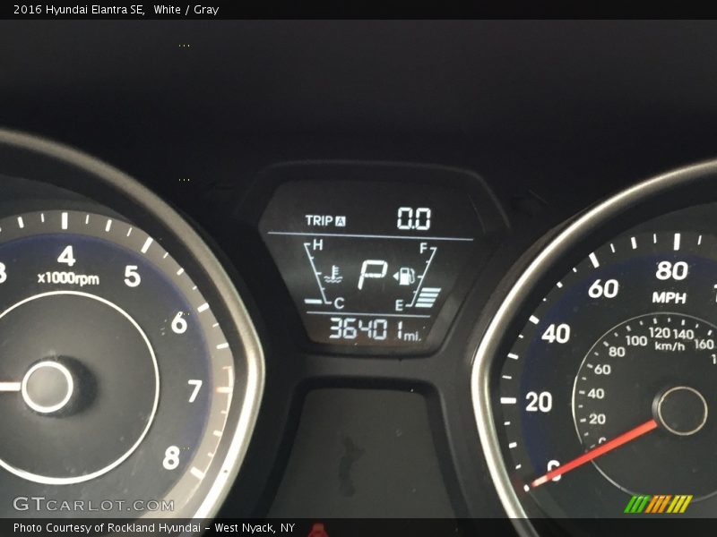 White / Gray 2016 Hyundai Elantra SE