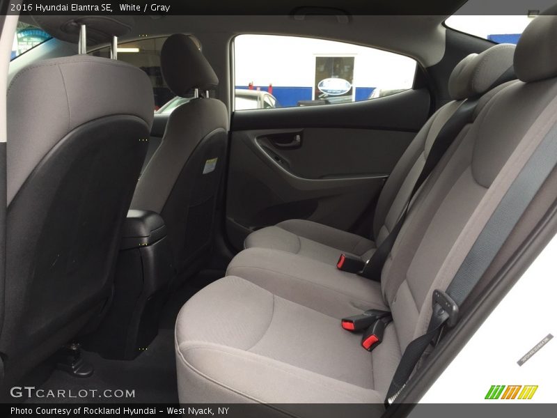 White / Gray 2016 Hyundai Elantra SE