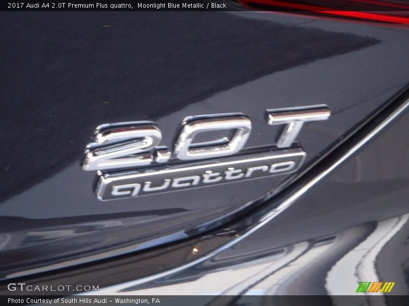 Moonlight Blue Metallic / Black 2017 Audi A4 2.0T Premium Plus quattro