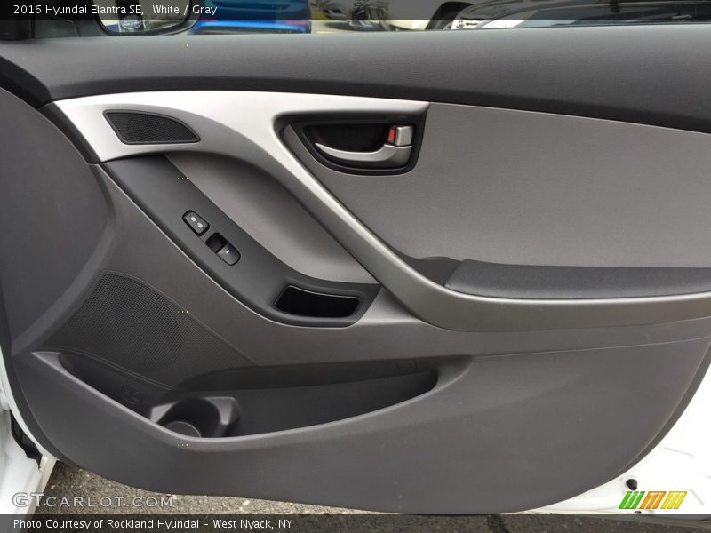 White / Gray 2016 Hyundai Elantra SE