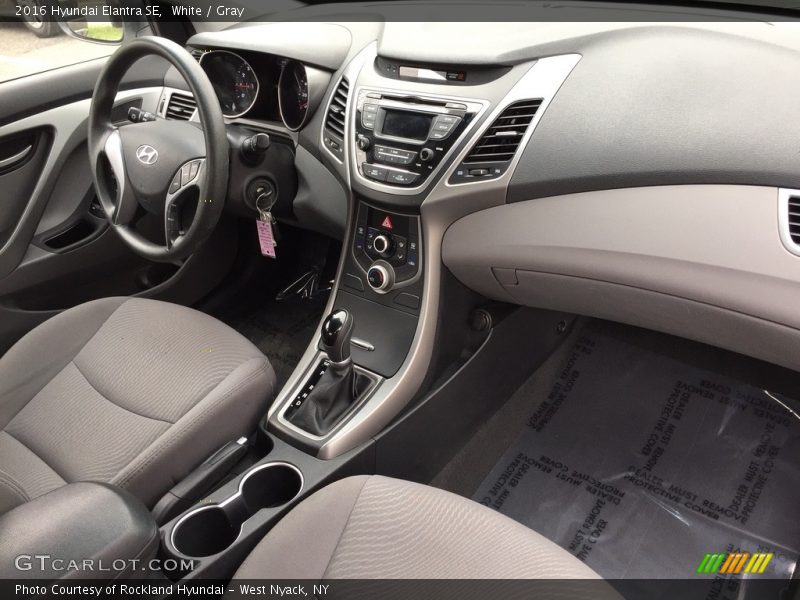 White / Gray 2016 Hyundai Elantra SE