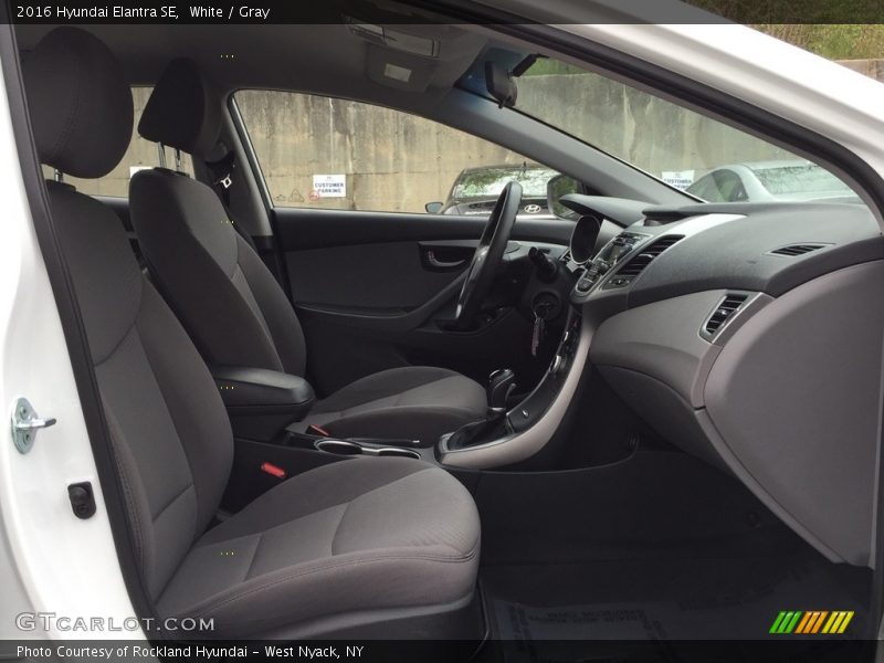 White / Gray 2016 Hyundai Elantra SE