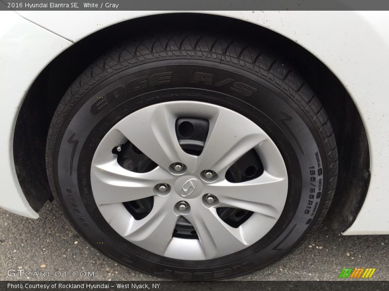 White / Gray 2016 Hyundai Elantra SE