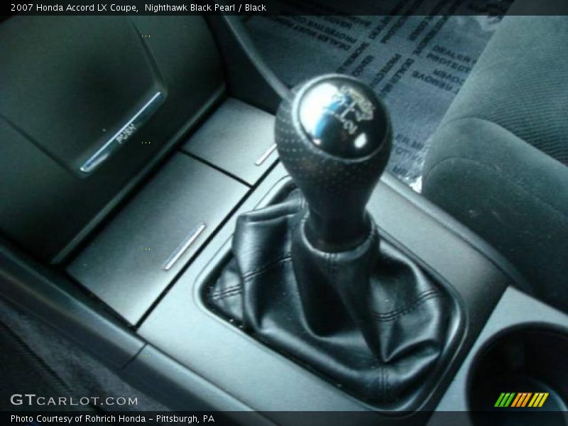 Nighthawk Black Pearl / Black 2007 Honda Accord LX Coupe