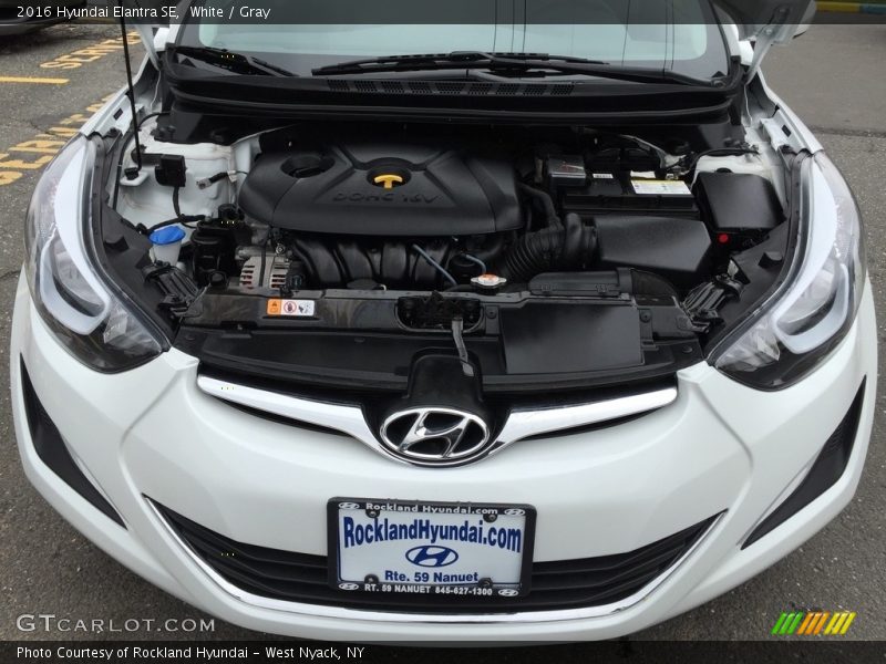 White / Gray 2016 Hyundai Elantra SE