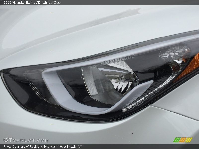 White / Gray 2016 Hyundai Elantra SE