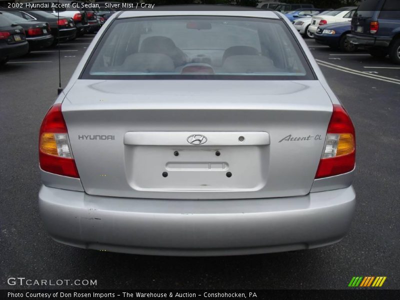 Silver Mist / Gray 2002 Hyundai Accent GL Sedan