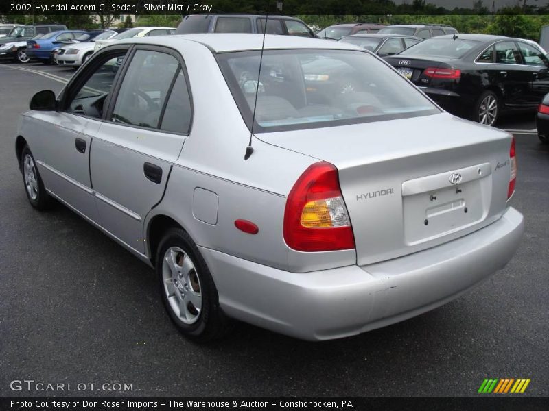Silver Mist / Gray 2002 Hyundai Accent GL Sedan
