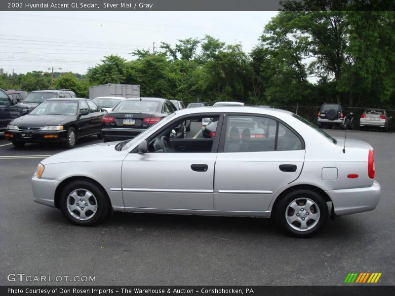 Silver Mist / Gray 2002 Hyundai Accent GL Sedan