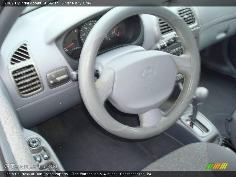 Silver Mist / Gray 2002 Hyundai Accent GL Sedan