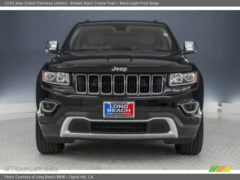 Brilliant Black Crystal Pearl / Black/Light Frost Beige 2016 Jeep Grand Cherokee Limited