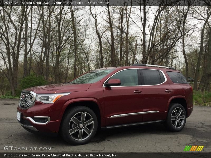 Crimson Red Tintcoat / Cocoa/Shale 2017 GMC Acadia Denali AWD