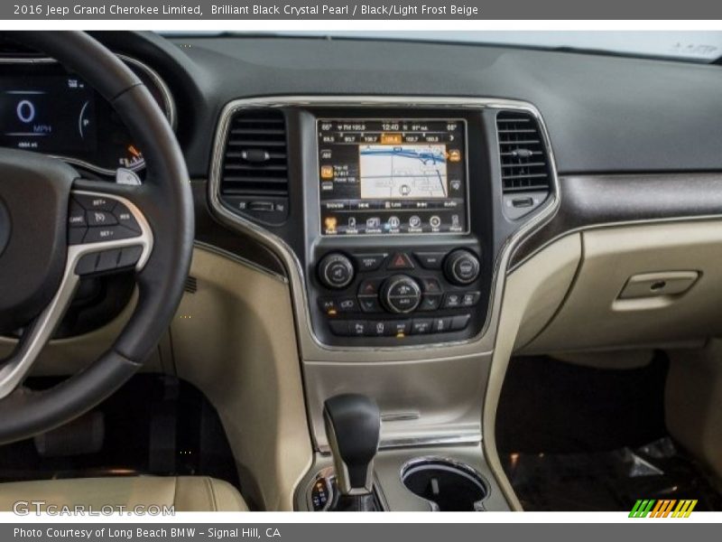 Brilliant Black Crystal Pearl / Black/Light Frost Beige 2016 Jeep Grand Cherokee Limited