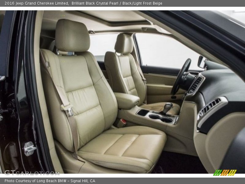 Brilliant Black Crystal Pearl / Black/Light Frost Beige 2016 Jeep Grand Cherokee Limited